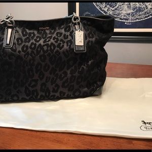 Coach Madison Chenille Ocelot Tote